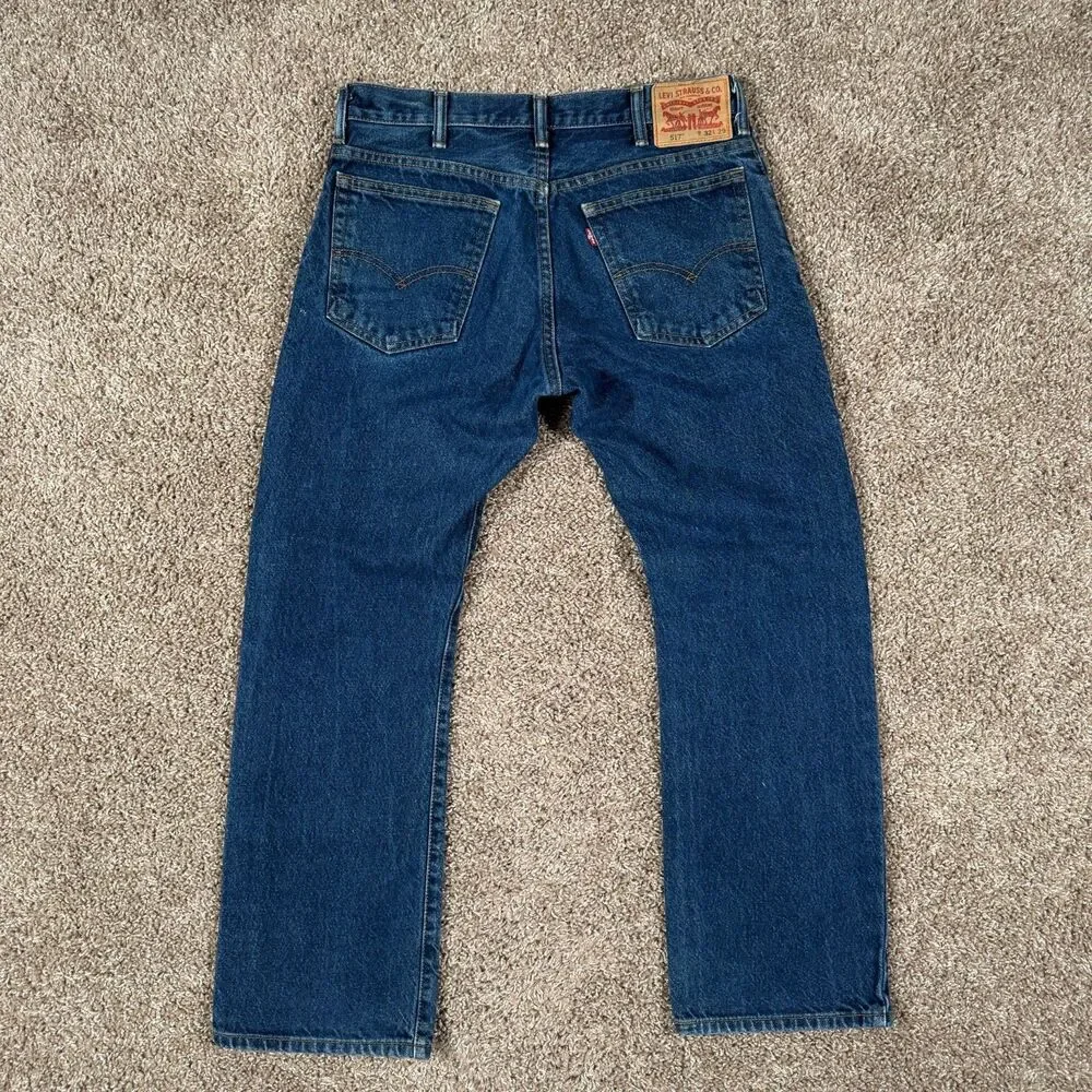 Levis 517 Jeans Mens 32x29 Blue Bootcut Mid Rise Dark Wash Western Denim